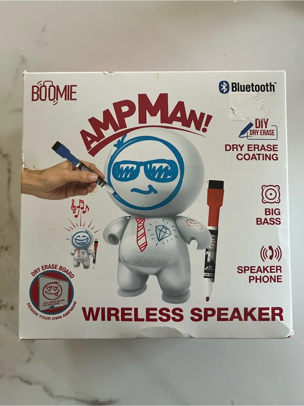Ampman Portable Mini Wireless Speaker - White